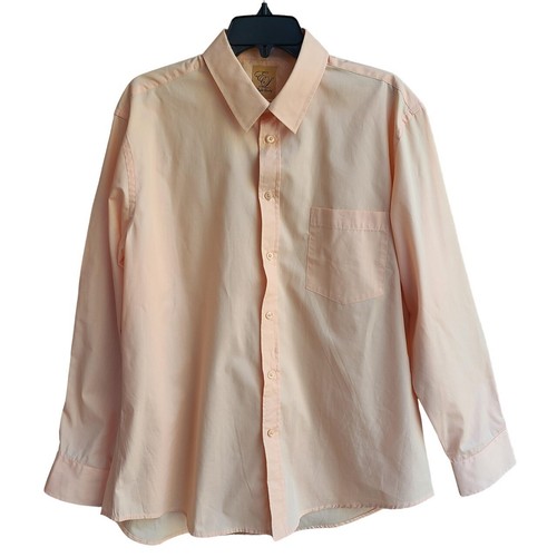 English Laundry Herren Oberhemd Knopfleiste Langarm Slim Fit Pfirsich Größe L - Bild 5 von 5