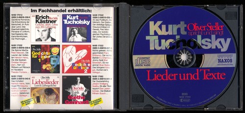 Kurt TUCHOLSKY★LIEDER UND TEXTE★CD★Oliver STELLER liest★Hörbuch★NEUWERTIG★ - Bild 2 von 3