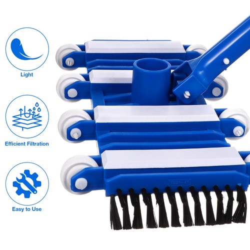 Swimming Pool with Brush Suction Debris Remover Vacuum Hose Attachment