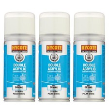 Hycote Colour Spray Paint XDCT602 Citroen Polar White 150ml x3