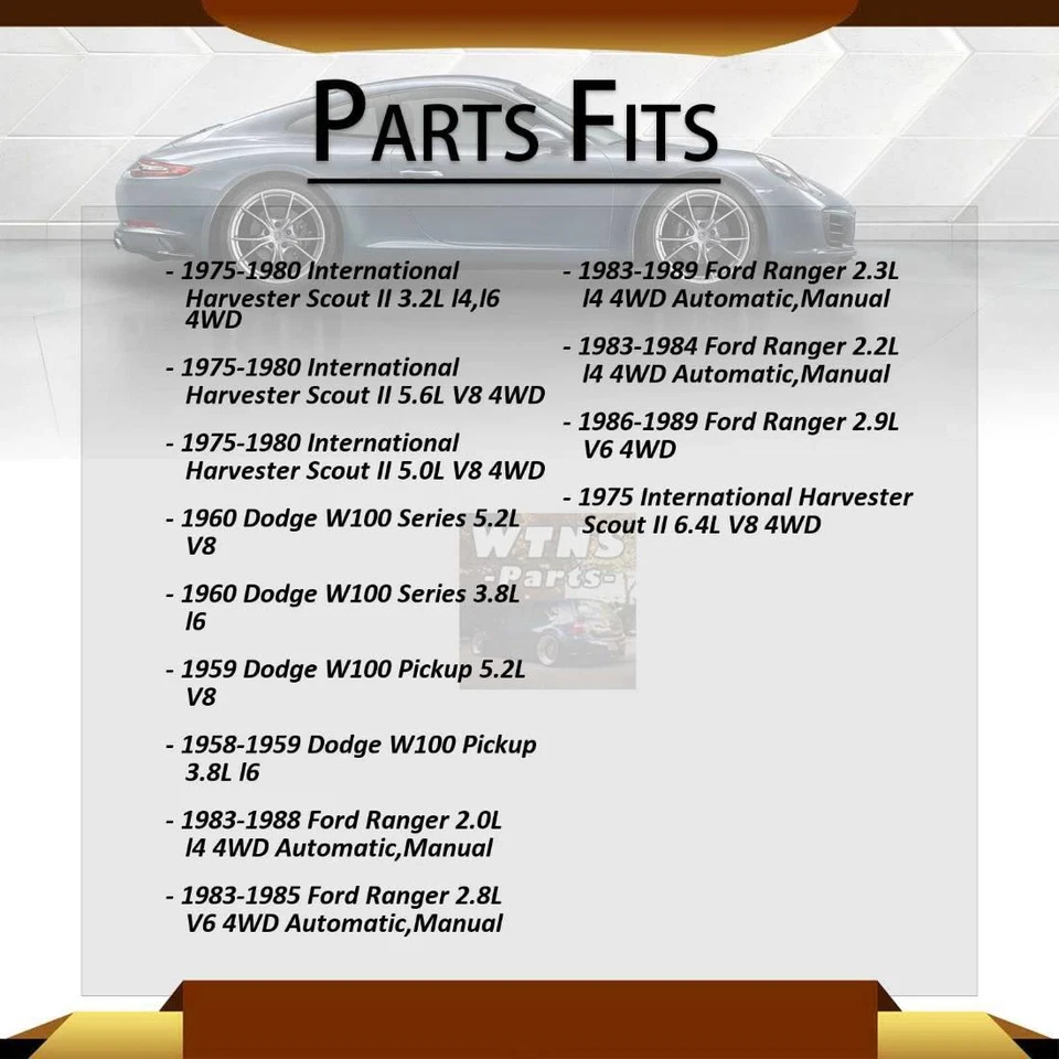 Junta universal del eje delantero GMB todas las juntas para Ford Ranger 1983 1984 1985 1986 Foto 2 de 4