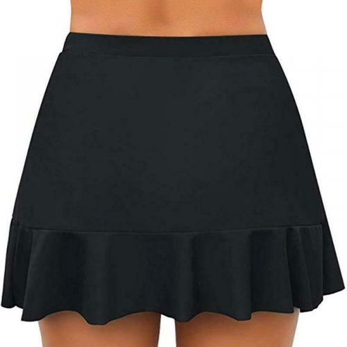Women Casual High Waist Bikini Bottom Swimwear Summer Beach Briefs Swim Skirt - Picture 5 of 10