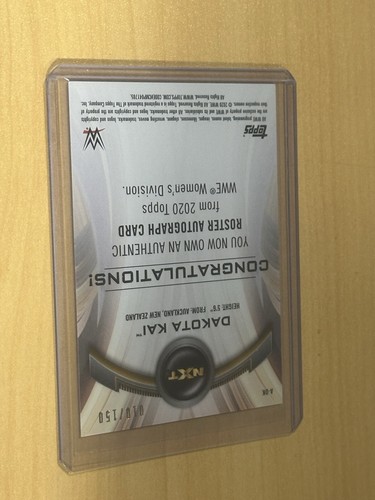 !2020 Topps WWE Women’s Division NXT Dakota Kai Roster Autograph Card (#010/150) - Picture 12 of 24