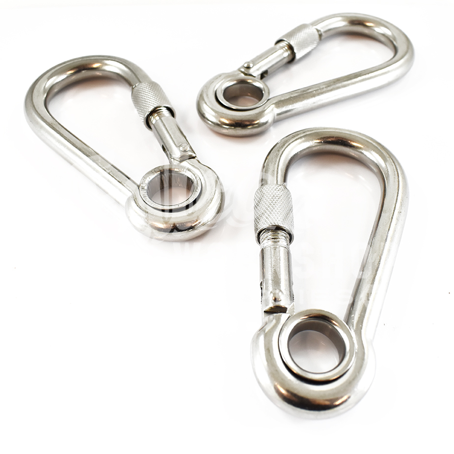 6mm - 12mm, A4 MARINE STAINLESS CARABINER SPRING LOADED HOOK WITH SAFETY NUT 6mm - 12mm, A4 MARINE MARINE MARINE STAINLESS CARABINER SPRING LOADED HOOK WITH SAFETY NUT fde8db