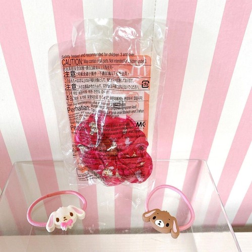 Sanrio Sugar Bunnies Cabello Goma Scrunchie Chouchou Set Shirousa Kurousa