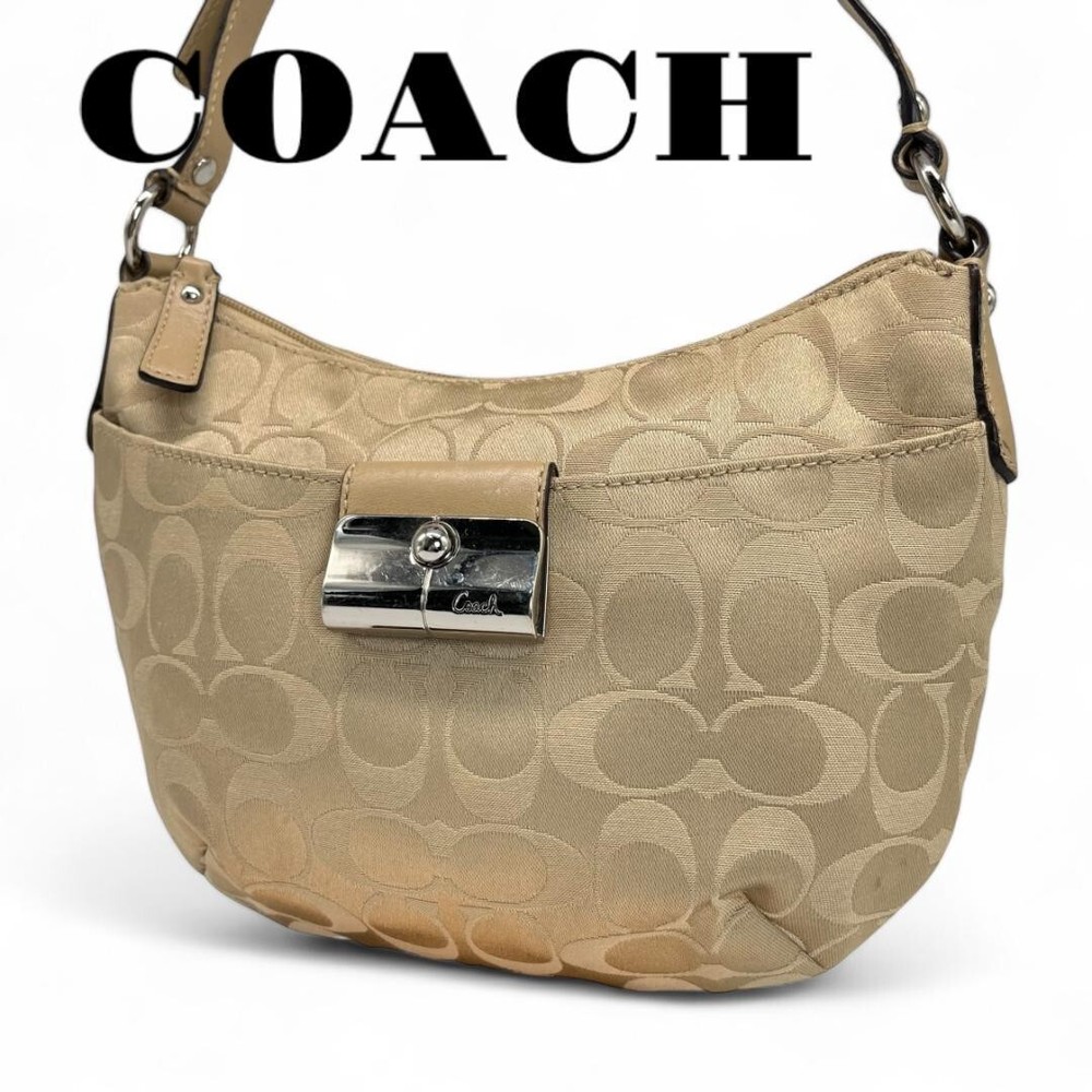 COACH Shoulder Bag 43740 Beige