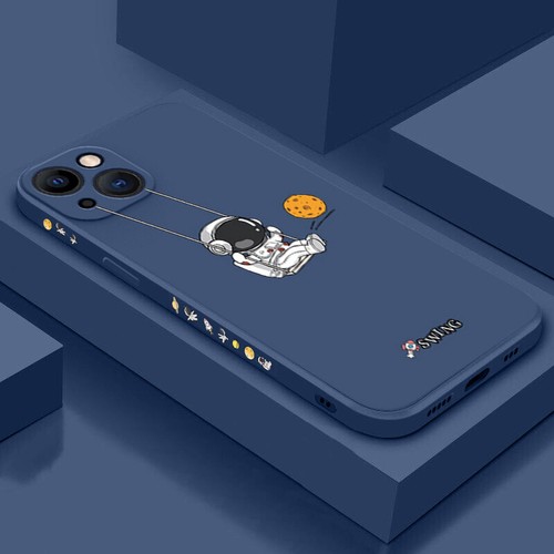 For iPhone 14 13 12 11 Pro Max XR XS 8 Astronaut Soft Case Lens Protection Cover - Photo 14 sur 18