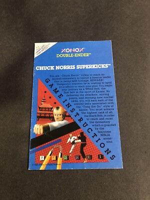 Chuck Norris super kicks Atari 2600 Manual xonox double ender