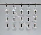 Swarovski Crystal Clear 3" Octagon Chain w/ Chrome Bowtie Connectors; 8002
