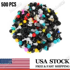500Pc Plastic Fastener Push Pins  Universal Push Pin Rivet Trim with Storage Box
