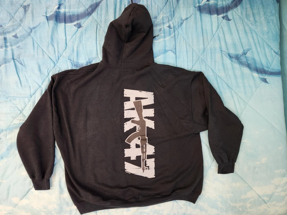 Sweat à Capuche Gildan Motif Humour AK-47 / 2ème Amendement – Neuf Avec étiquettes
