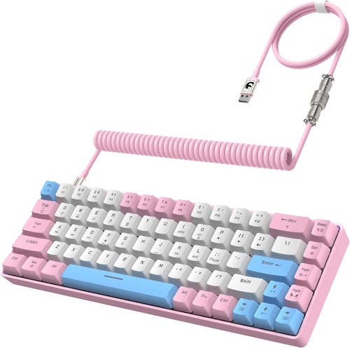 RK-T8 verkabelte 65% mechanische Gaming Tastatur RGB TKL + C Kabel für PS4 PS5 - Bild 26 von 28