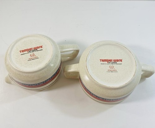 Vintage Temper-Ware by Lenox Staccato Pattern Creamer and Sugar - USA 030724 - Picture 7 of 8