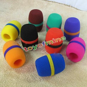 10X-Colorful-Handheld-Stage-Microphone-Windscreen-Foam-Mic-Cover-Karaoke