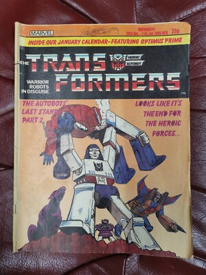 Marvel UK Transformers Comic Issue 8 December 29 1984 Autobots Last Stand Part 2