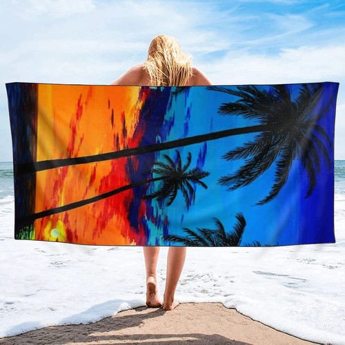 Oversized Beach Towel Quick Dry Sand Free Lightweight Microfiber Beach Towels... - Picture 2 of 7