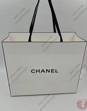 CHANEL Large White Gift Bag 11.5” x 9.75” x 5” with tissues