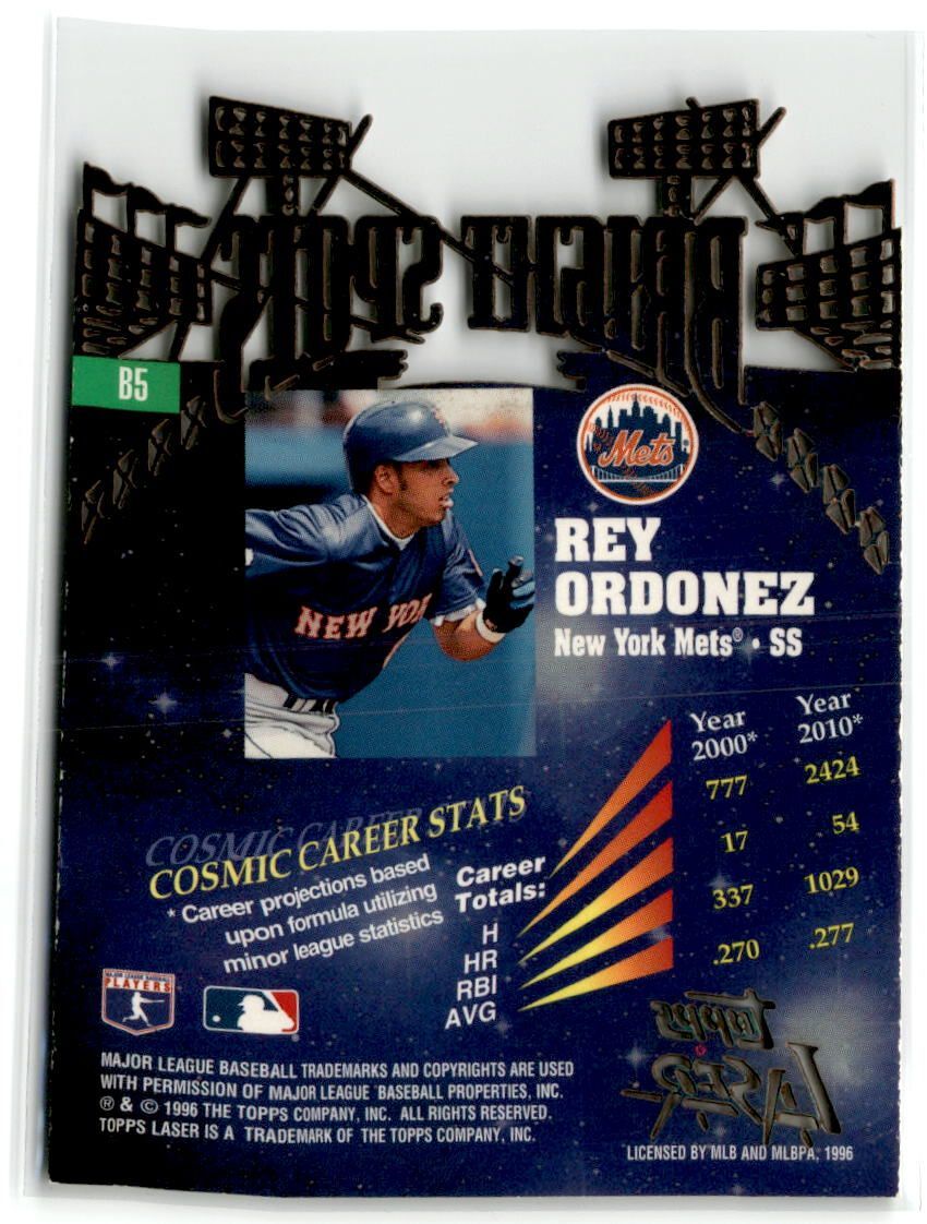 Rey Ordonez New York Mets 1996 Topps Laser Bright Spots #B5