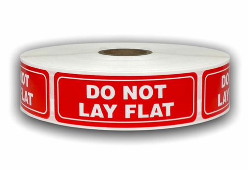 DO NOT LAY FLAT Warning Mailing Stickers | 1x3 | 4 Rolls, 1000 Labels Each Roll