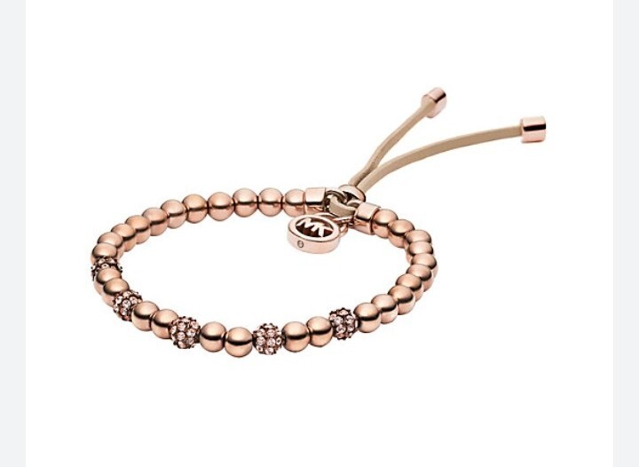 Michael Kors Rose Gold Fireball Stretch Bracelet UK