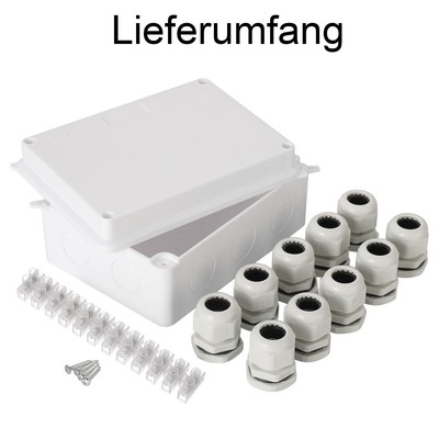 Abzweigdose Klemmdose Verteilerdose 10 Anschlüsse Klemmenkasten Wasserdichte DHL