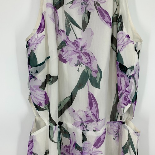 Leith Romper Womens Size Small Floral Print White Sleeveless Halter Cut Out - Picture 6 of 15