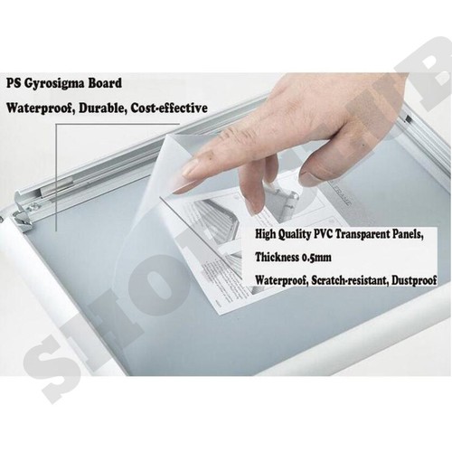 A0 A1 A2 A3 A4 Aluminum Snap poster frame Sign holder wall mount Black NEW - Picture 4 of 6