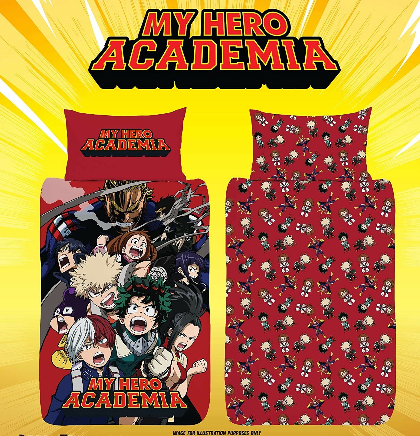 My Hero Academia Single Duvet Cover Reversible Bedding Set eBay