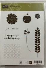 Stampin Up APPLE BLOSSOMS HOSTESS Fall Flowers Leaves Greetings Teacher 4U Apple