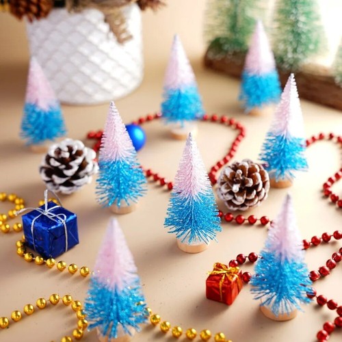 4pcs Plastic Christmas Small Cedar Artificial Xmas Pine Tree Home Xmas Decor - Picture 8 of 28
