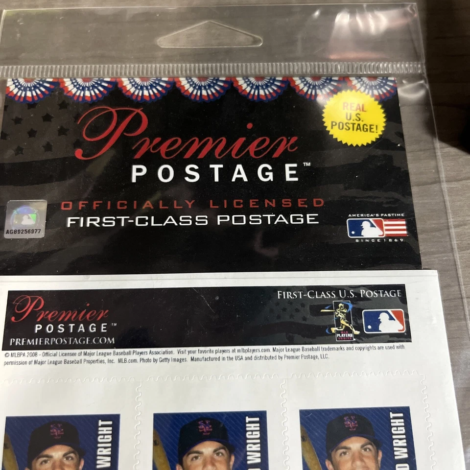 Sello de primera clase de franqueo Premier edición limitada de David Wright MLB holograma RARO Foto 3 de 4