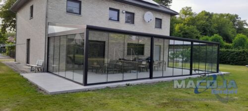 Terrassenüberdachung Alu 7 m breit 8 mm VSG Terrassendach SAMOA Carport Glas - Bild 4 von 5