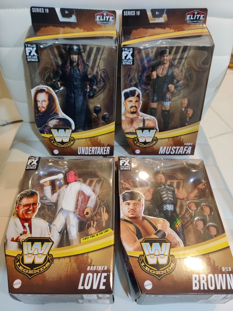 WWE Elite Edition Series 19 Legends Complete SET (4) UNDERTAKER, KAMA, D'LO