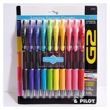 Pilot G2 Harmony 10 Pk Special Edition Premium Gel Roller Pens Fine Point 0.7mm