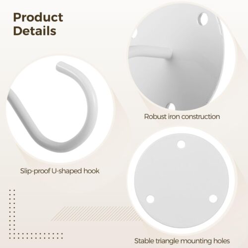 Closet Rod Brackets 8 Pack Ceiling Mount Curtain Rod Hanging Brackets Heavy D... - Picture 4 of 5