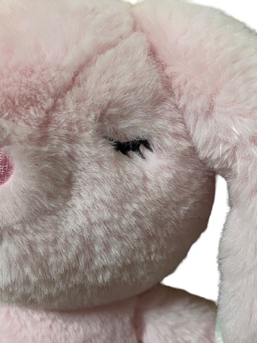 The Farmhouse Rachel Ashwell Plush Bunny Rabbit Sleeping Pink Stuffed Animal 17" - Picture 6 of 11
