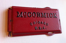 VtgMcCormick Tractor Tool Box Lid Door Cast Iron Chicago USA Old Farm Display