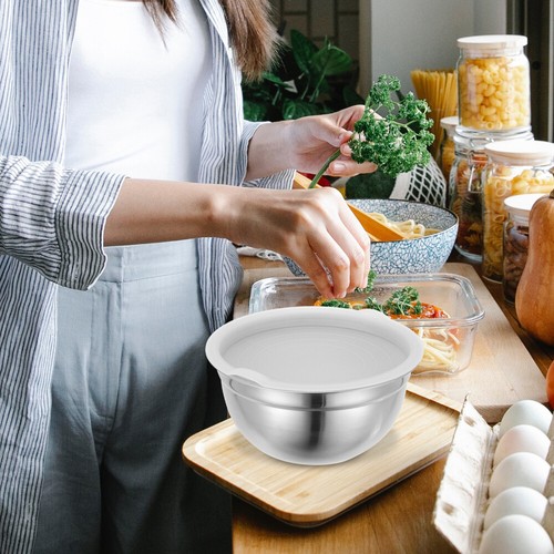 Ciotola Miscelatore Cucina con Coperchio Ermetico Lavabo Impasto Multi-Ciotola - Foto 7 di 12