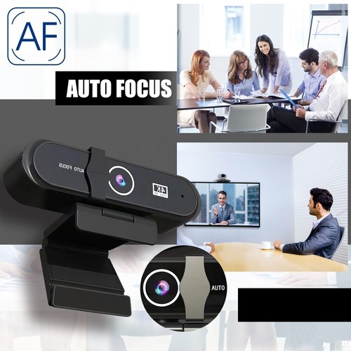 Webcam 4K Full HD Microphone Web Camera Streaming USB Auto Focus PC Desktop Lap - Picture 7 of 12