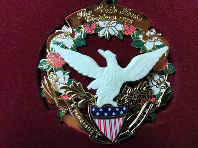 1998 Official White House Christmas Ornament James Buchanan Gold NEW in BOX