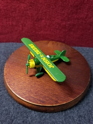 John Deere Diecast Flugzeug Top Zustand Grün/Gelb