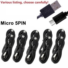 Micro USB to USB Cable USB 2.0 A Male to Micro B Male Charger Cord - Black