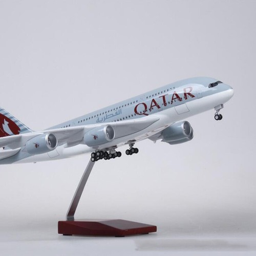 Extra großes Qatar Airways Airbus A380 Flugzeug Modellflugzeug Spielzeug Geschenk - Maßstab 1:160 - Bild 1 von 5
