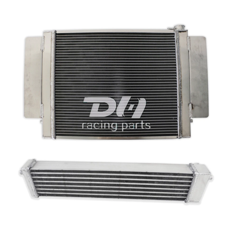 Nuevo radiador y enfriador de aceite de aluminio de 3 filas para Mazda RX2 RX3 RX4 RX5 RX7 con tubo de calefacción MT Foto 4 de 4