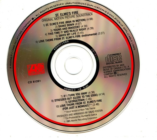 St. Elmo's Fire - Original Motion Picture Soundtrack - Picture 3 of 3