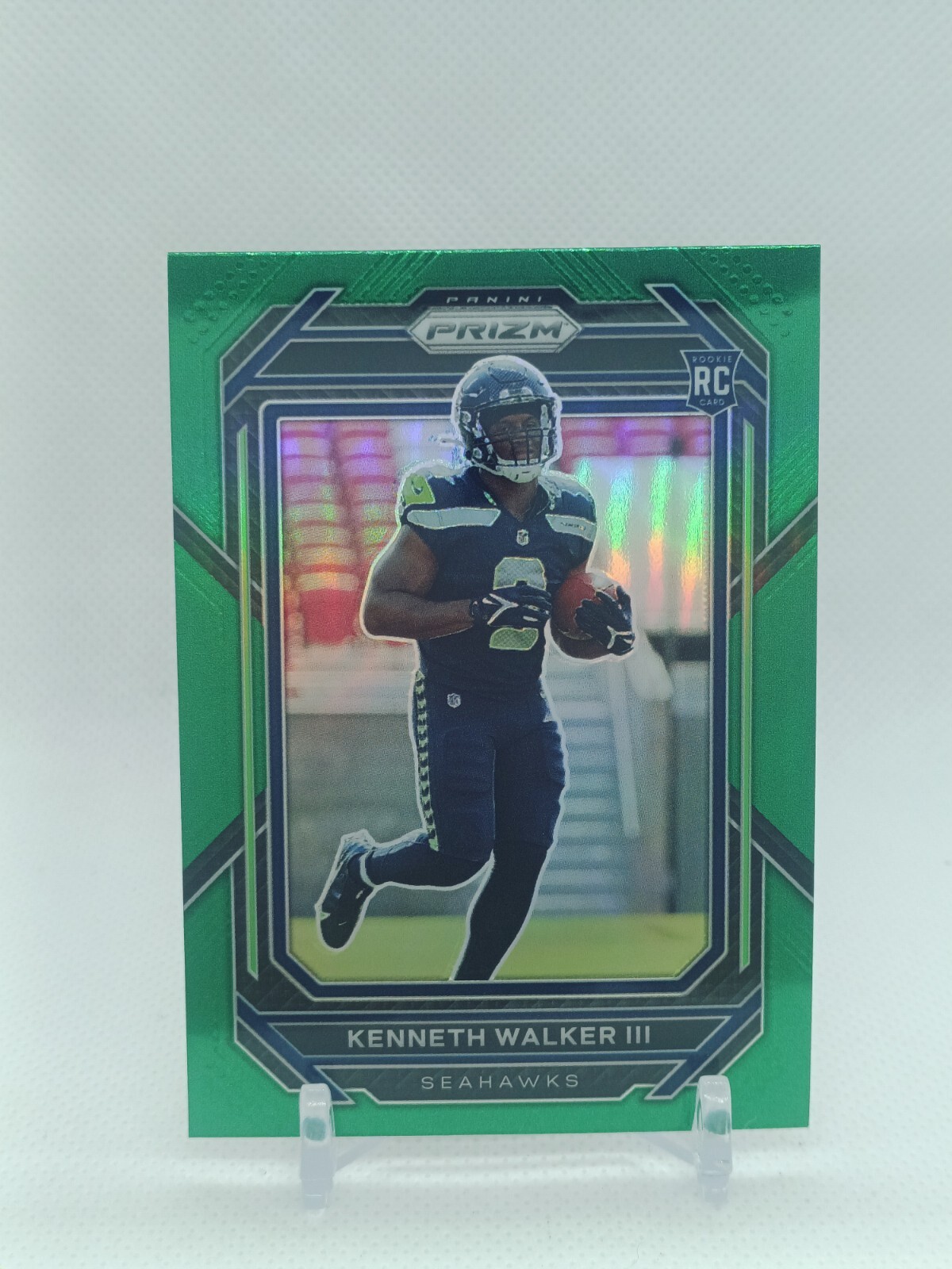 2022 Panini Prizm Kenneth Walker III Green Prizm RC Rookie Card #318 Seahawks