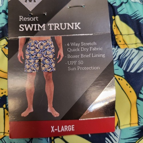 Men's Banana Swim Trunks XL Quick Dry 4-Way Stretch UPF 50 Boxer Lining NWT - Picture 3 of 10
