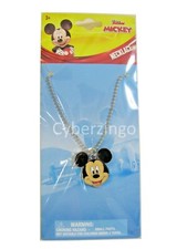 Mickey Mouse Necklace Enameled Pendant With 16" Chain