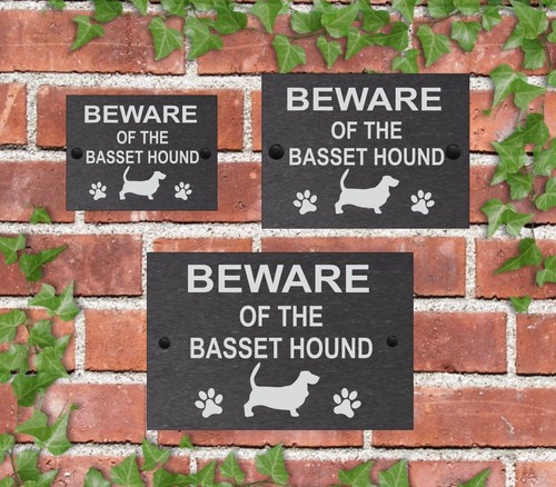 Beware of the Dog Slate Door Gate House Sign 3 Sizes All Breeds available A - C - Picture 11 of 34