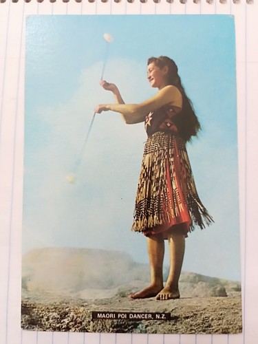 Postcard Maori Poi Dancer New Zealand Dancing Woman Hei Tiki 185 - Picture 2 of 24